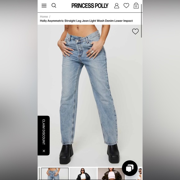 Princess Polly straight leg jeans - Picture 4 of 5